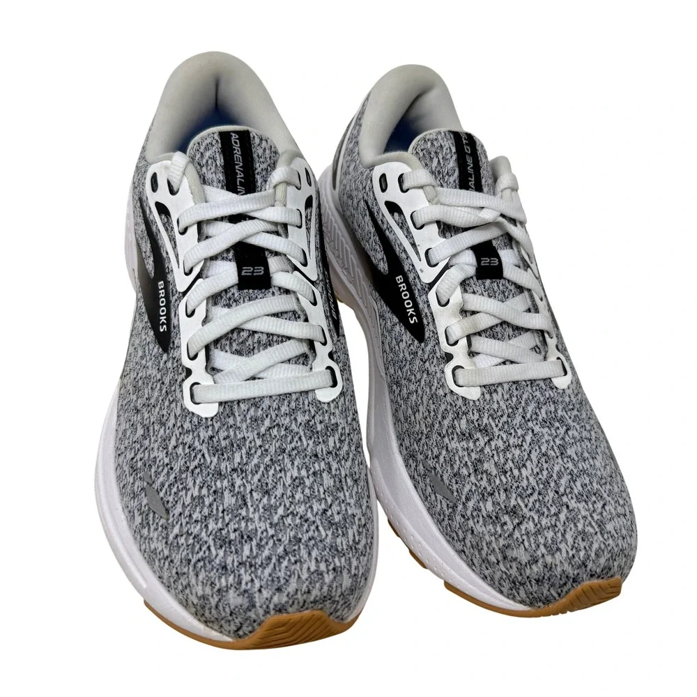 Brooks Adrenaline GTS 23 Womens Sz 9 Running Shoes Grey White Gum 1203811B112